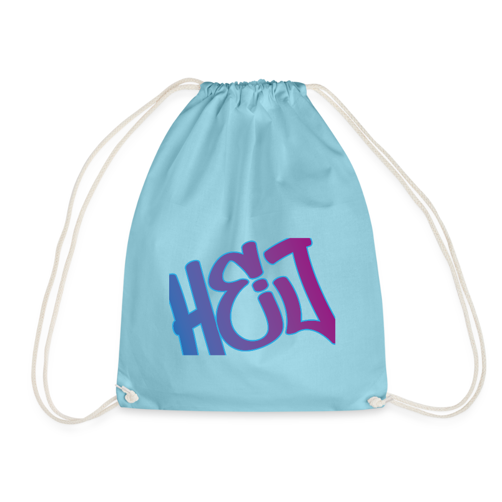 Turnbeutel - Hej - Aqua