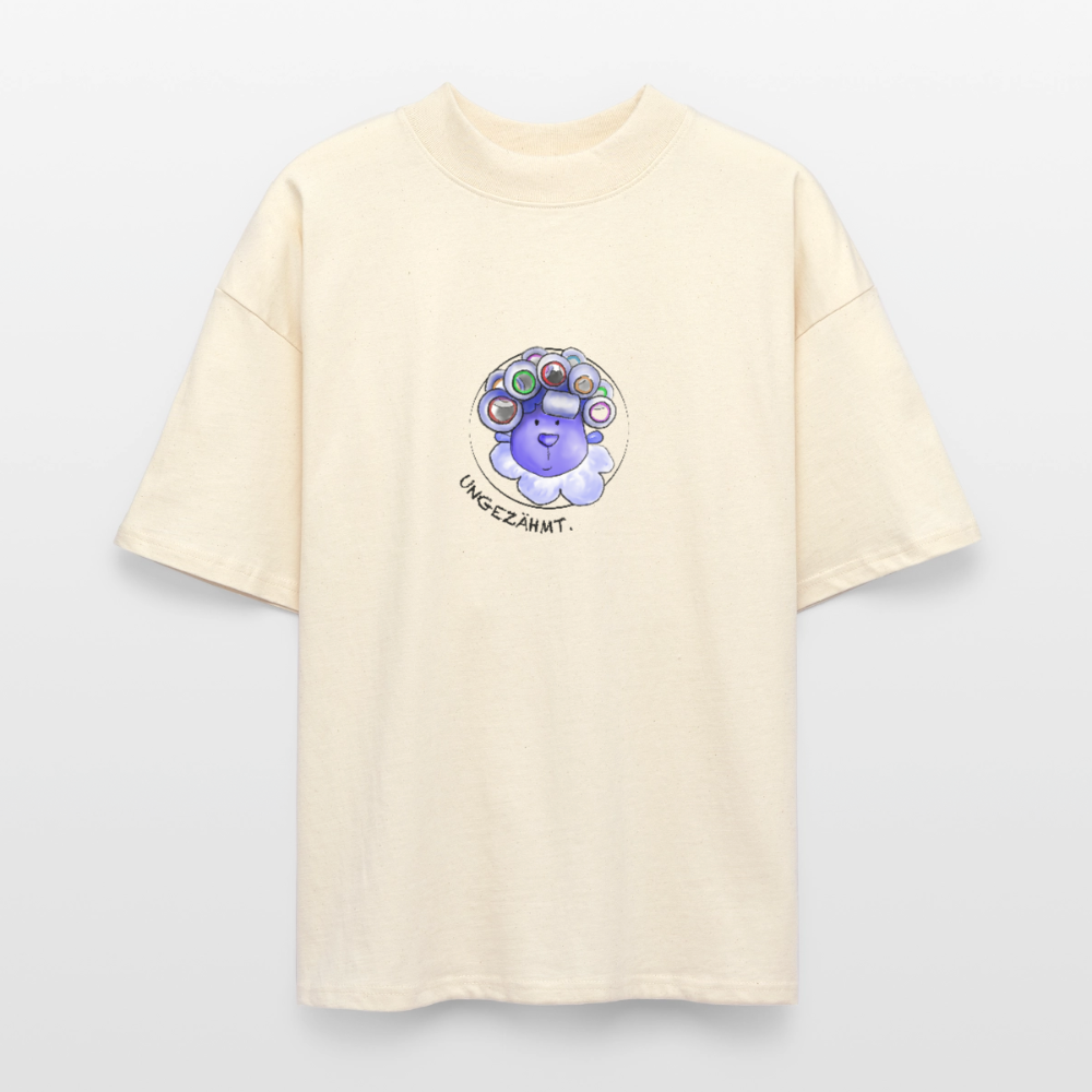 Unisex Oversized Bio T-Shirt - Schaf ungezähmt - Natur