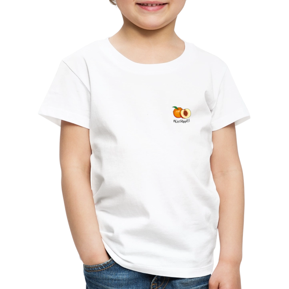 Kinder Premium T-Shirt - Plüschappel - Weiß