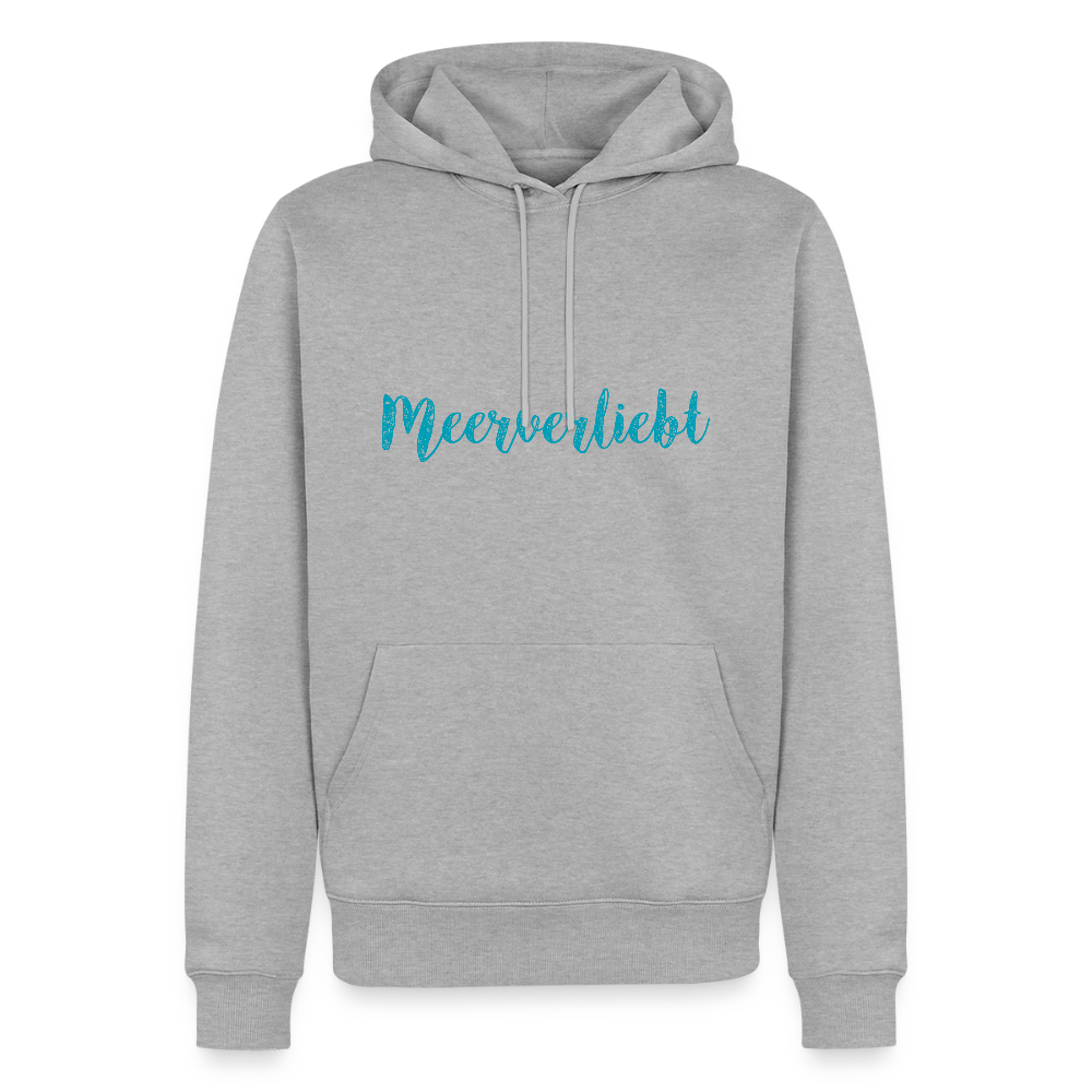 Herren Premium Hoodie - Meeverliebt - Grau meliert