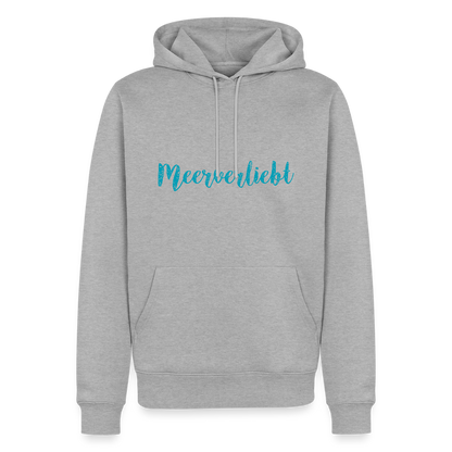 Herren Premium Hoodie - Meeverliebt - Grau meliert