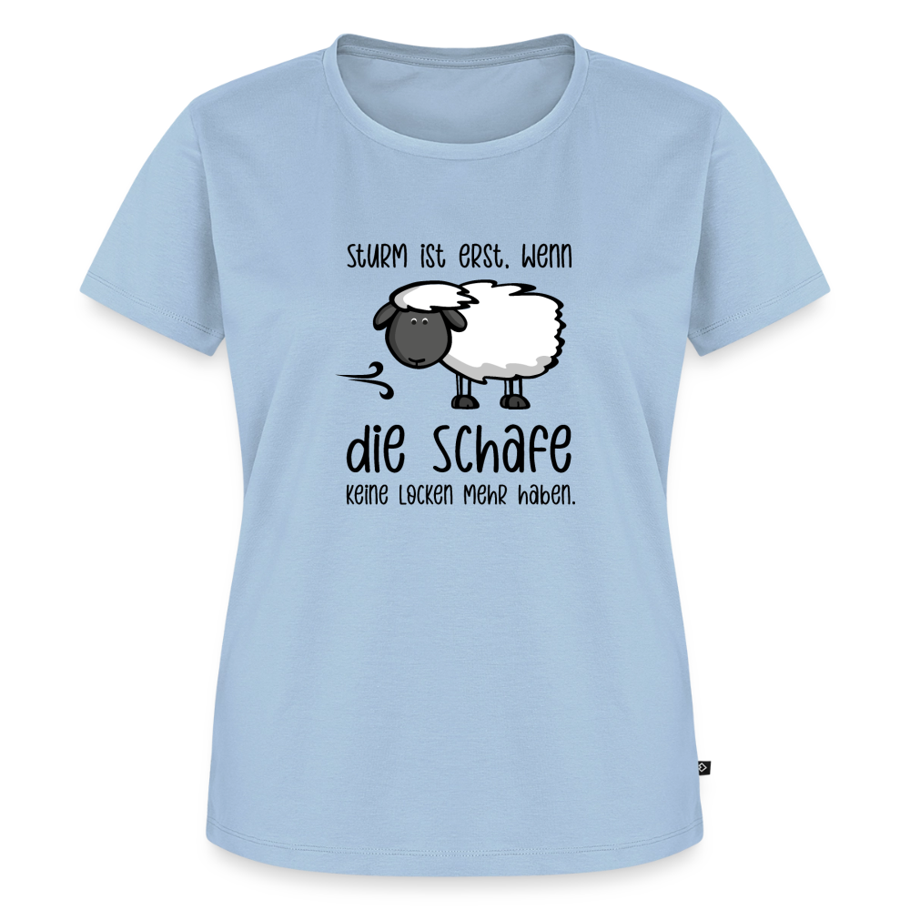 Damen Premium Bio T-Shirt - Schaf - Hellblau