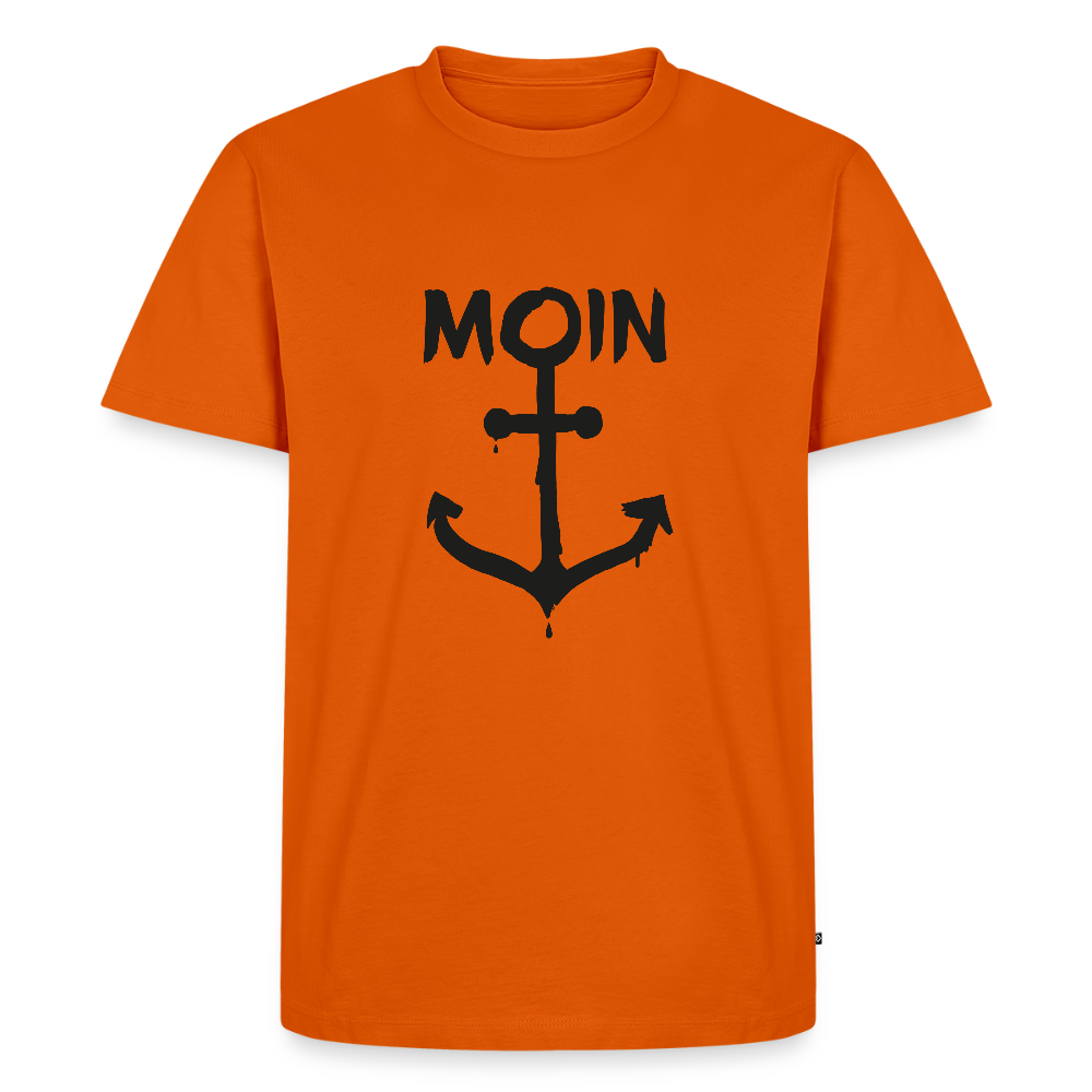 Herren Premium Bio T-Shirt - Moin Anker - Orange 