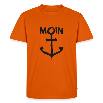 Herren Premium Bio T-Shirt - Moin Anker - Orange 