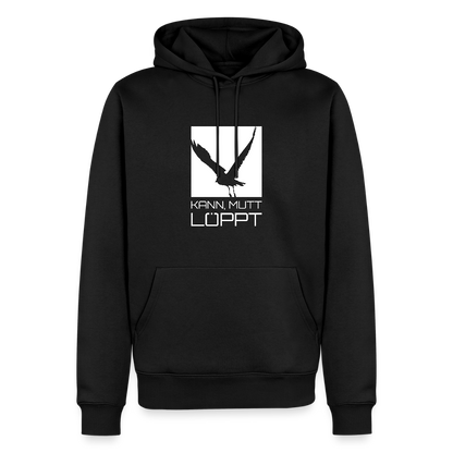 Herren Premium Hoodie - kann, mutt, löppt - Schwarz