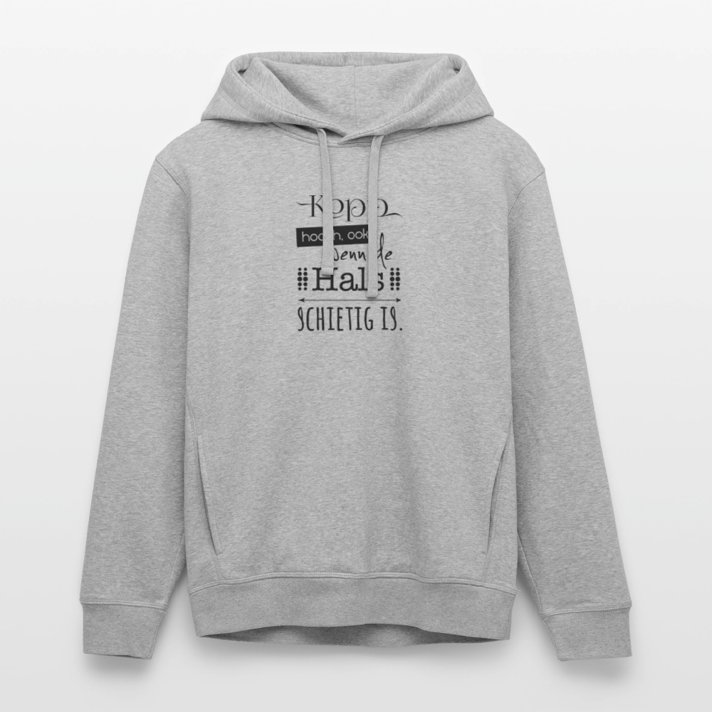 Unisex Bio-Hoodie - Kopp hooch - Grau meliert