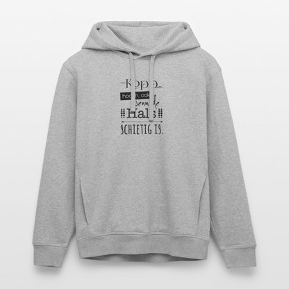 Unisex Bio-Hoodie - Kopp hooch - Grau meliert