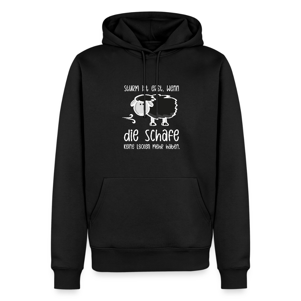 Herren Premium Hoodie - Schaf (weiss) - Schwarz