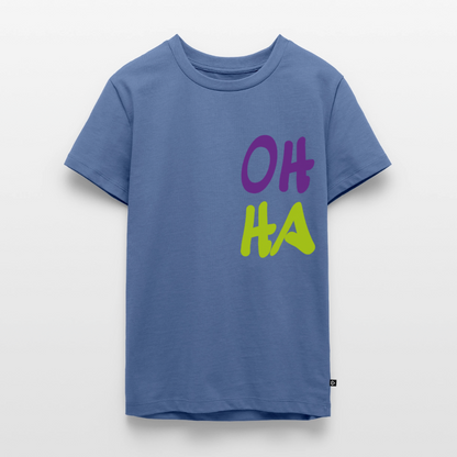 Teenager Premium T-Shirt "Oh ha" - Taubenblau