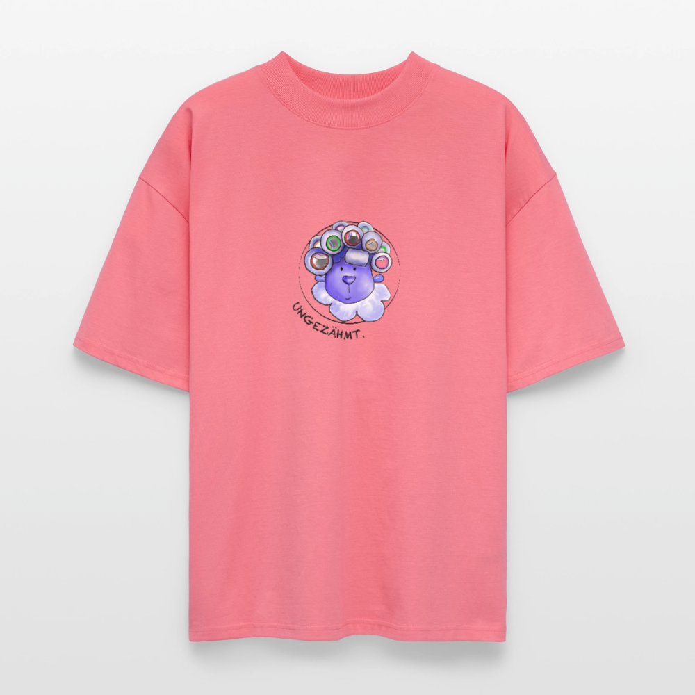 Unisex Oversized Bio T-Shirt - Schaf ungezähmt - Pink 