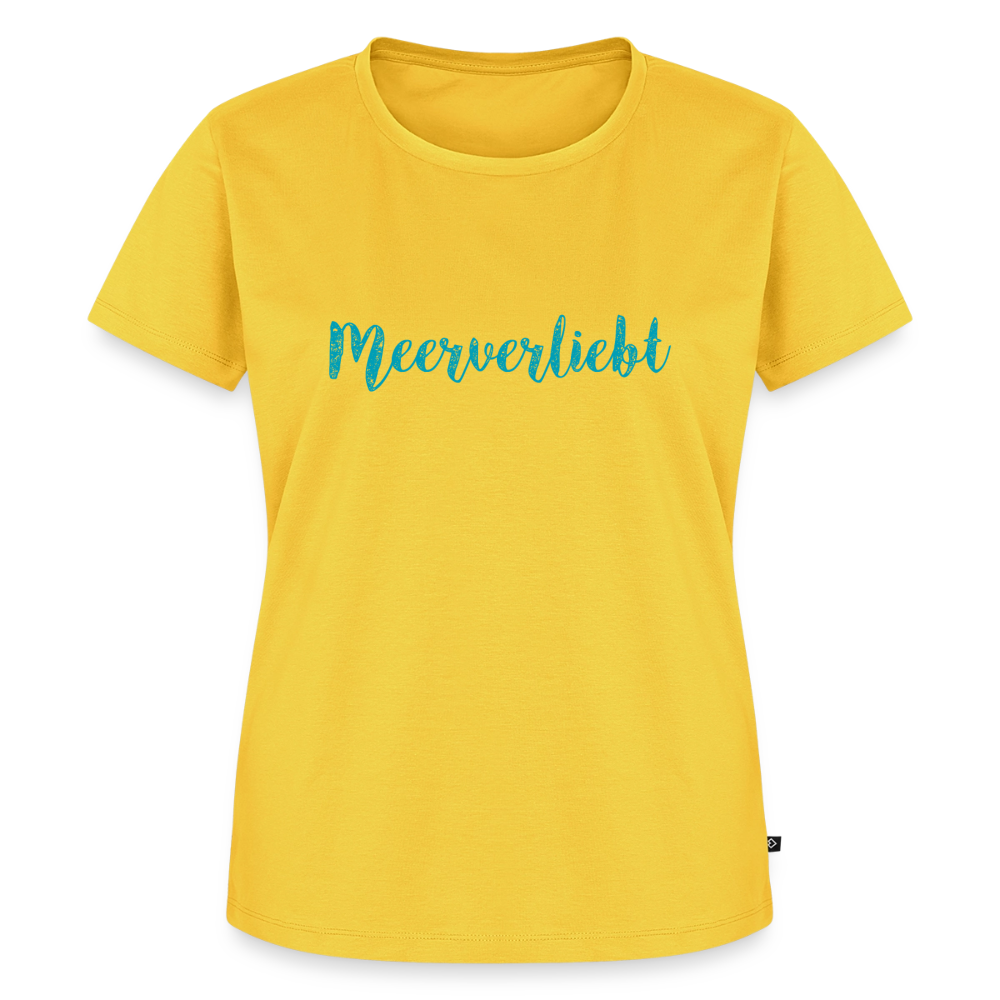 Damen Premium Bio T-Shirt - Meerverliebt - Gelb