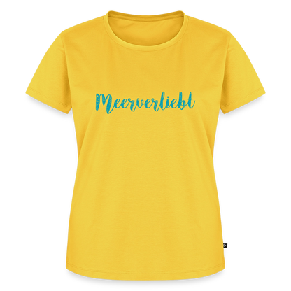 Damen Premium Bio T-Shirt - Meerverliebt - Gelb