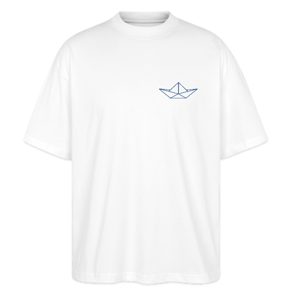 Unisex Oversize Bio-T-Shirt  - Origami Boot - Weiß