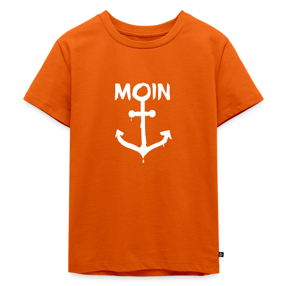 Kinder Premium T-Shirt - Moin Anker (weiss) - Orange 