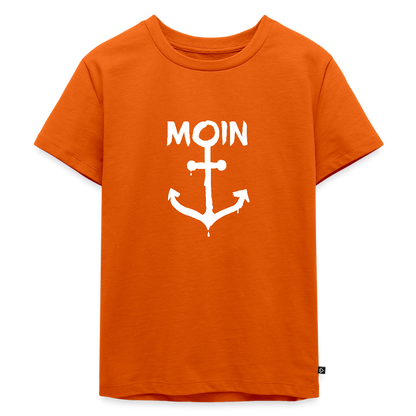 Kinder Premium T-Shirt - Moin Anker (weiss) - Orange 