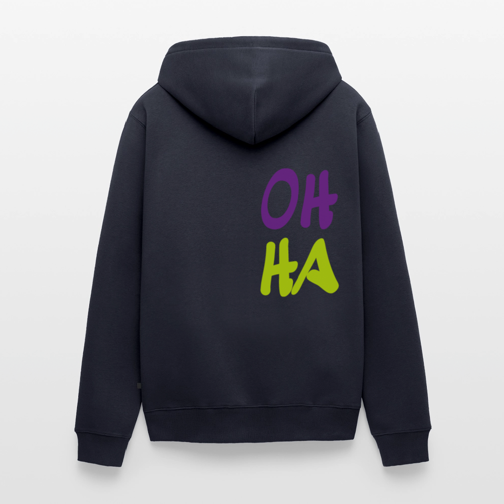 Herren Premium Kapuzenjacke - Oh ha - Navy