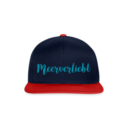 Snapback Cap - Meerverliebt - Navy/Rot