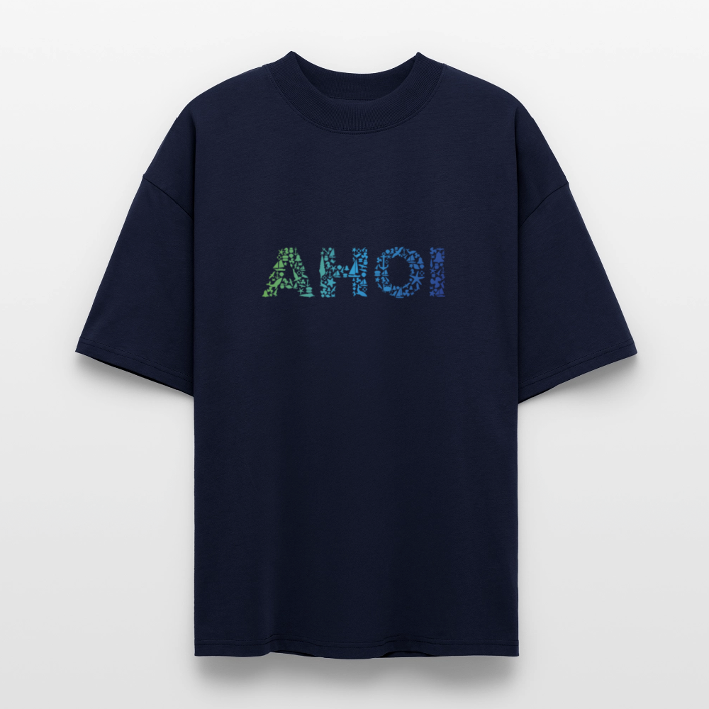 Unisex Oversize Bio-T-Shirt  - Ahoi doodles - Navy