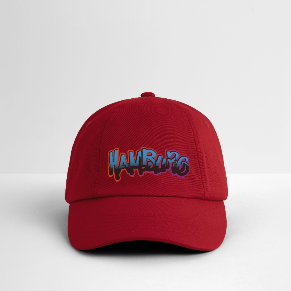 Baseballkappe - Hamburg - klassisch Rot