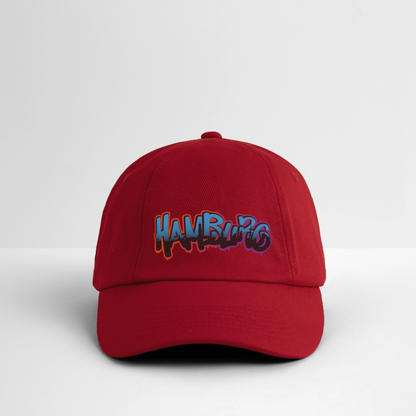 Baseballkappe - Hamburg - klassisch Rot