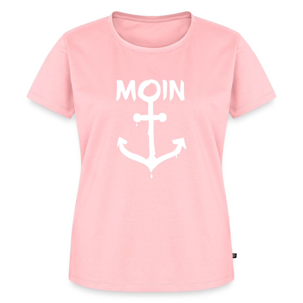 Damen Premium Bio T-Shirt - Moin Anker (weiss) - Rosa