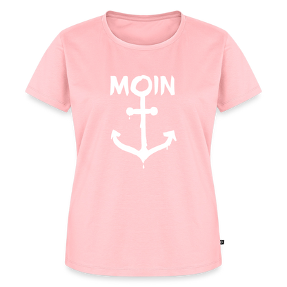 Damen Premium Bio T-Shirt - Moin Anker (weiss) - Rosa