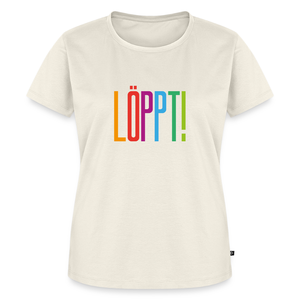 Damen Premium Bio T-Shirt - Löppt! - Naturweiß