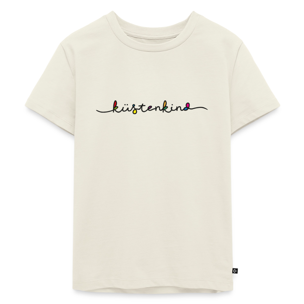 Kinder Premium T-Shirt "Küstenkind" - Naturweiß