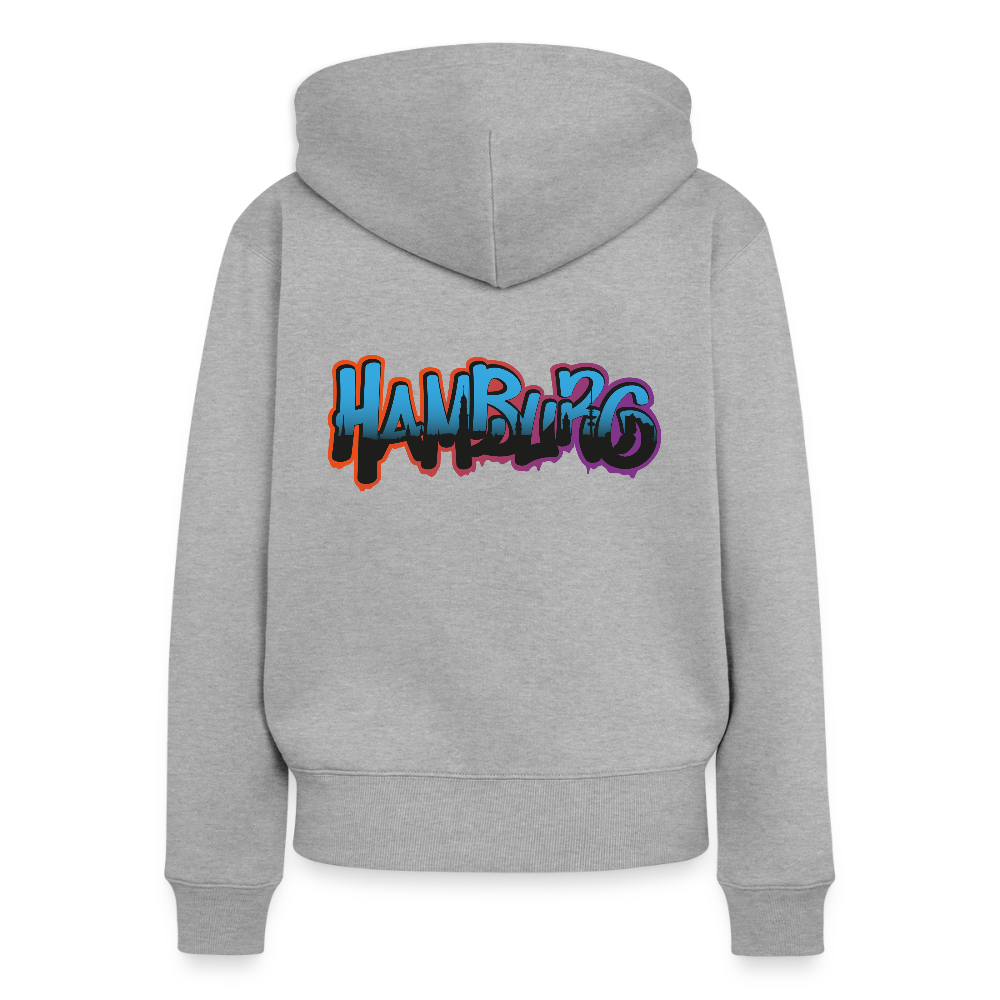 Damen Premium Kapuzenjacke - Hamburg - Grau meliert
