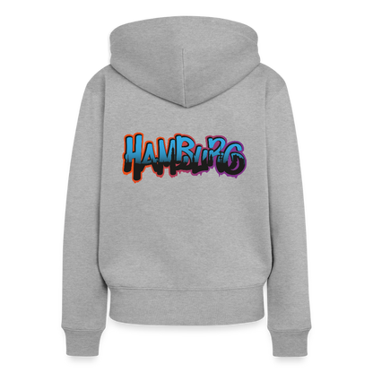 Damen Premium Kapuzenjacke - Hamburg - Grau meliert