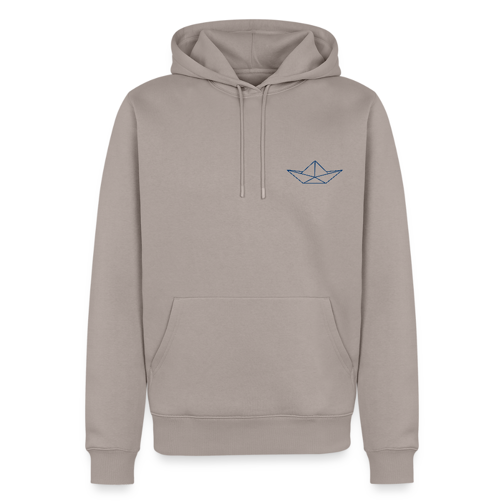 Herren Premium Hoodie - Origami Boot - Taupe