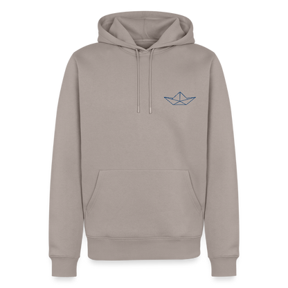 Herren Premium Hoodie - Origami Boot - Taupe