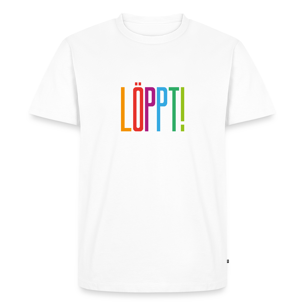 Herren Premium Bio T-Shirt - Löppt! - Weiß