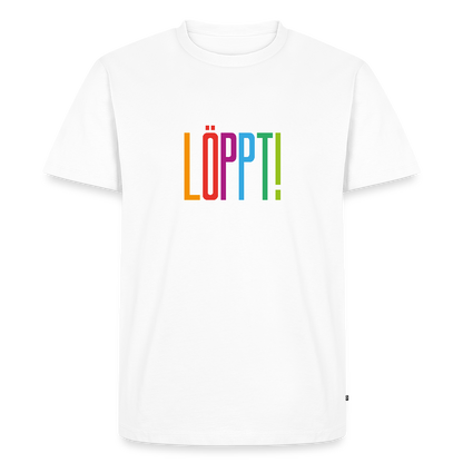 Herren Premium Bio T-Shirt - Löppt! - Weiß