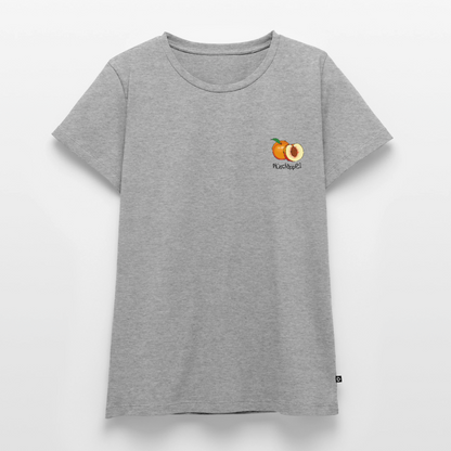 Damen Premium Bio T-Shirt - Plüschappel - Grau meliert