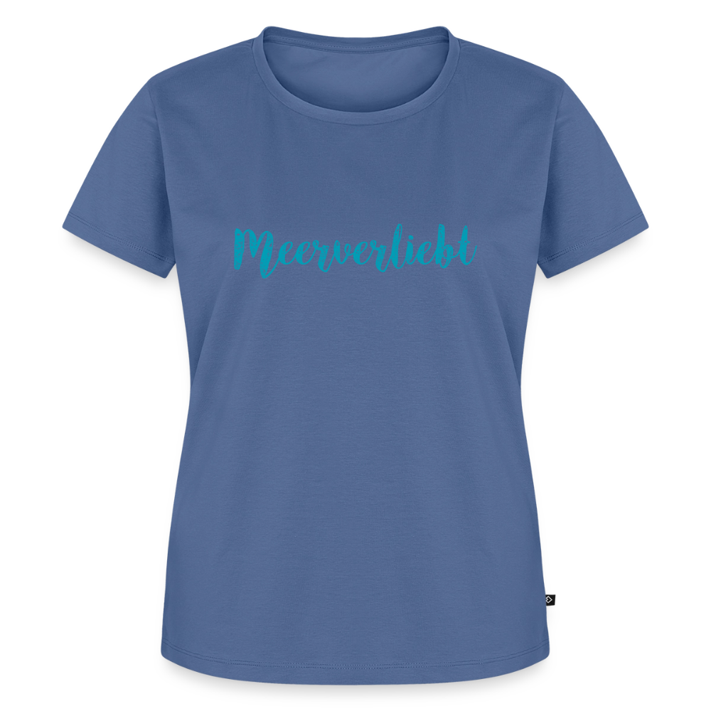 Damen Premium Bio T-Shirt - Meerverliebt - Taubenblau