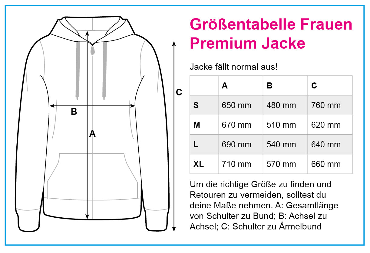 Damen Premium Kapuzenjacke - Deern