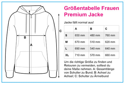 Damen Premium Kapuzenjacke - Deern