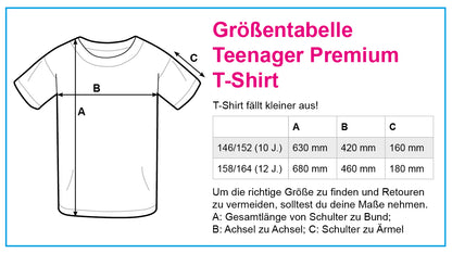 Teenager Premium T-Shirt - Bi uns het dat Moin (weiss)