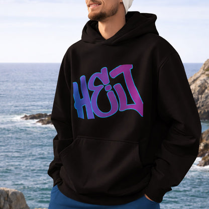 Herren Premium Hoodie "Hej" - Mann an Klippen und Meer