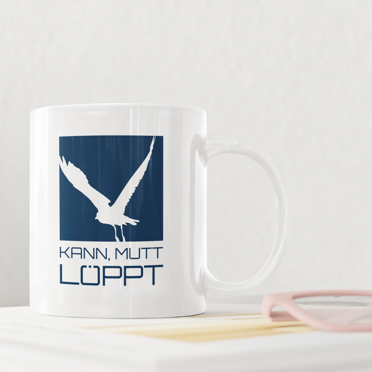 Tassen kann, mutt, löppt