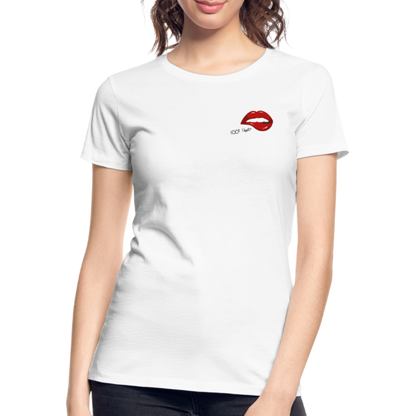 Frauen Premium Bio T-Shirt - sööt Lippen - weiß