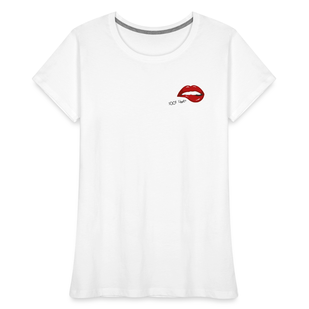 Frauen Premium Bio T-Shirt - sööt Lippen - weiß