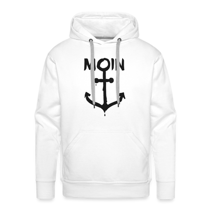 Men’s Premium Hoodie - Moin Anker - weiß