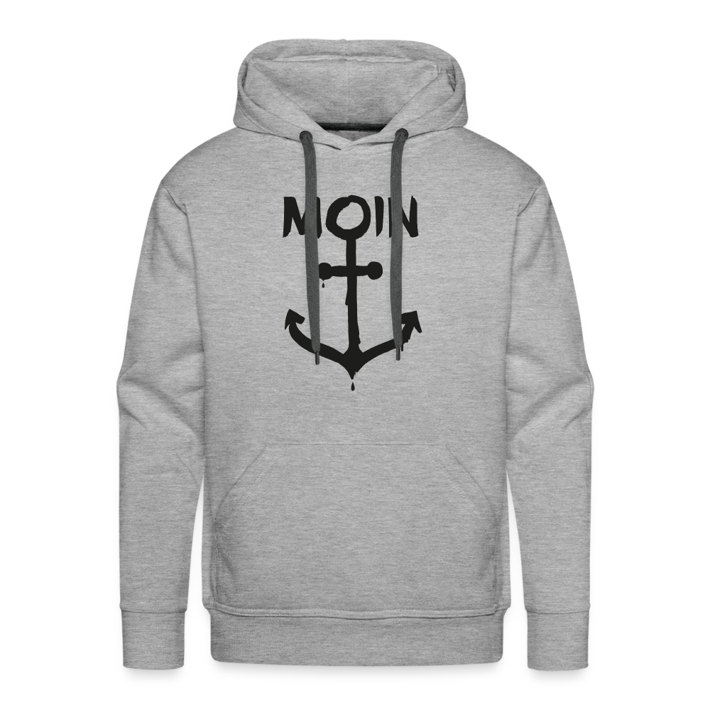 Men’s Premium Hoodie - Moin Anker - Grau meliert