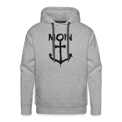 Men’s Premium Hoodie - Moin Anker - Grau meliert