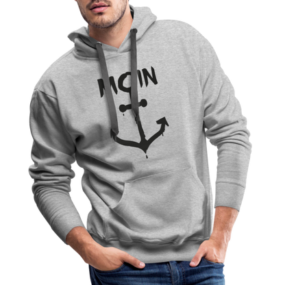 Men’s Premium Hoodie - Moin Anker - Grau meliert