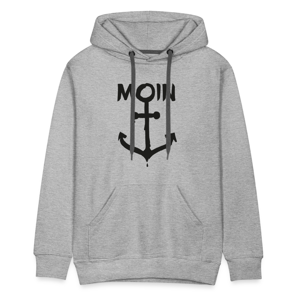 Men’s Premium Hoodie - Moin Anker - Grau meliert