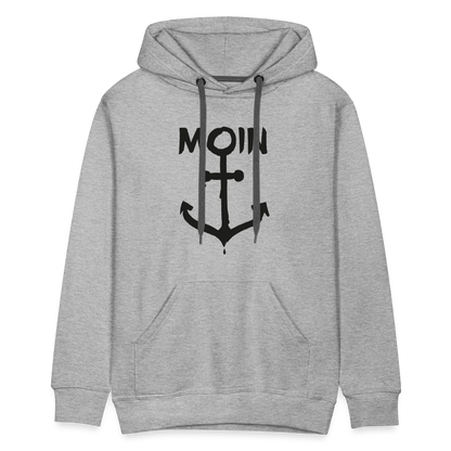 Men’s Premium Hoodie - Moin Anker - Grau meliert