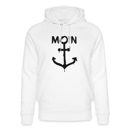 Unisex Bio-Hoodie - Moin Anker - weiß